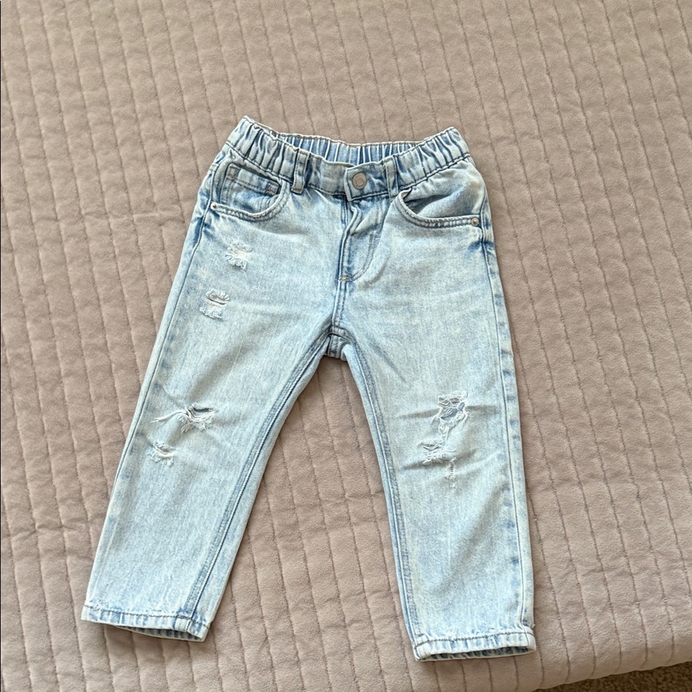 Zara Light Blue Distressed Kids Jeans